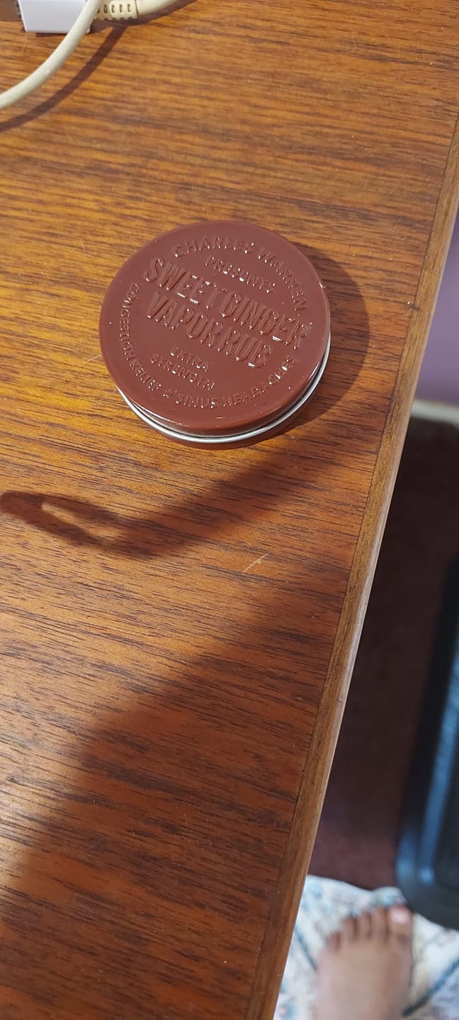 Customer photo review of Extra Strength Sweet Ginger Vapor Rub [Compact]
