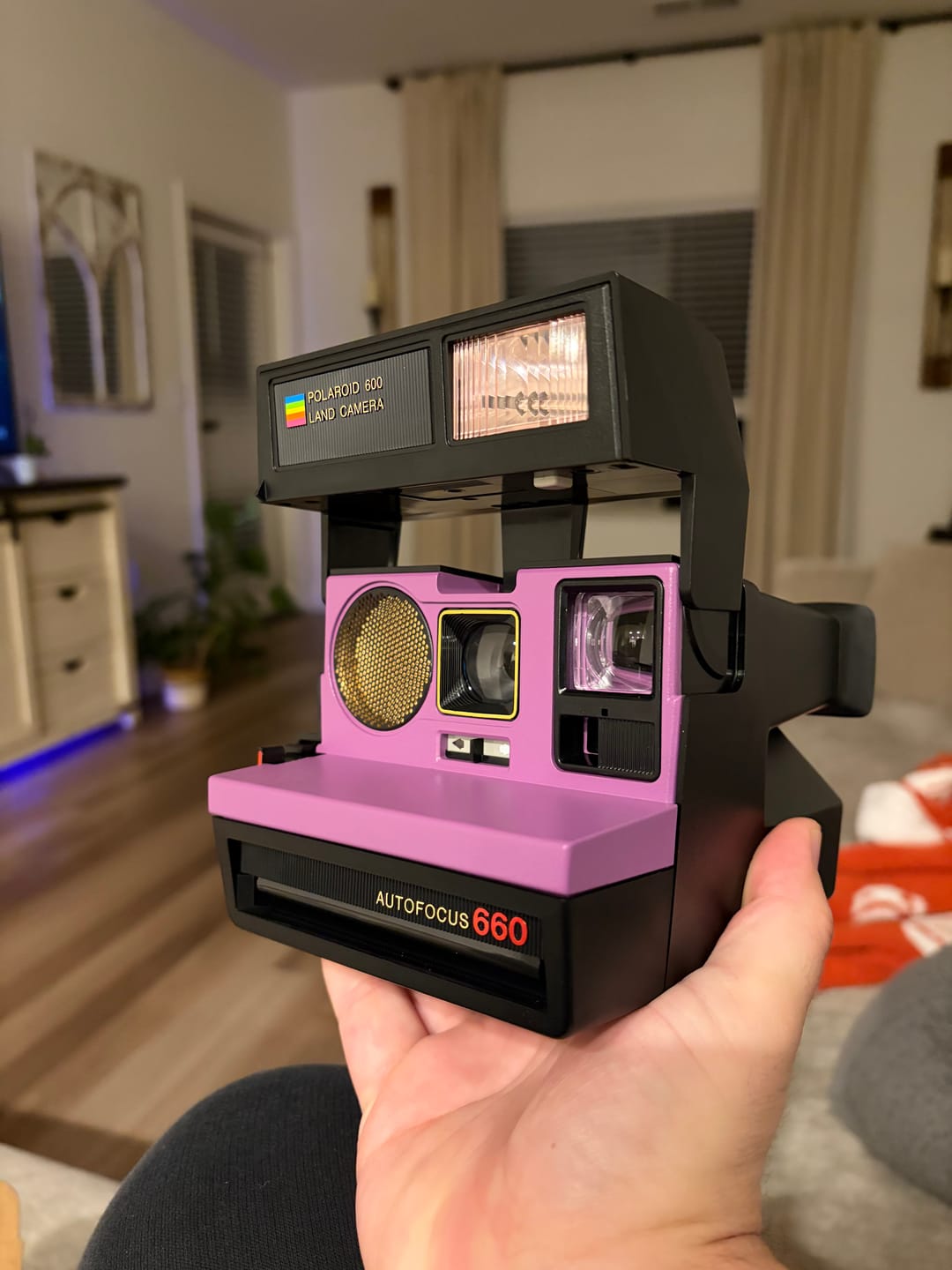 Customer photo review of Polaroid 600 Sun660 Autofocus Purple Instant Film Camera