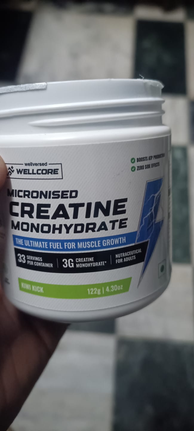 Customer photo review of Wellcore - Pure Micronised Creatine Monohydrate | Kiwi Kick (122g, 33 servings)