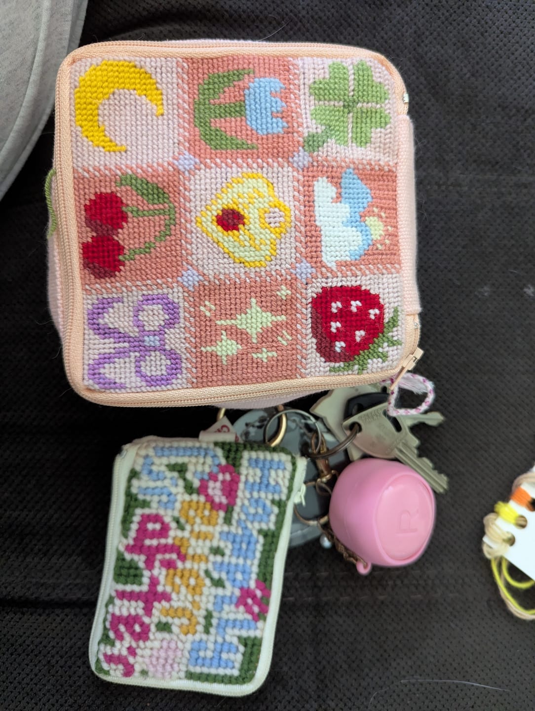 Customer photo review of CURIOUS CRAFTER - Needlepoint Taster Pouch Kit