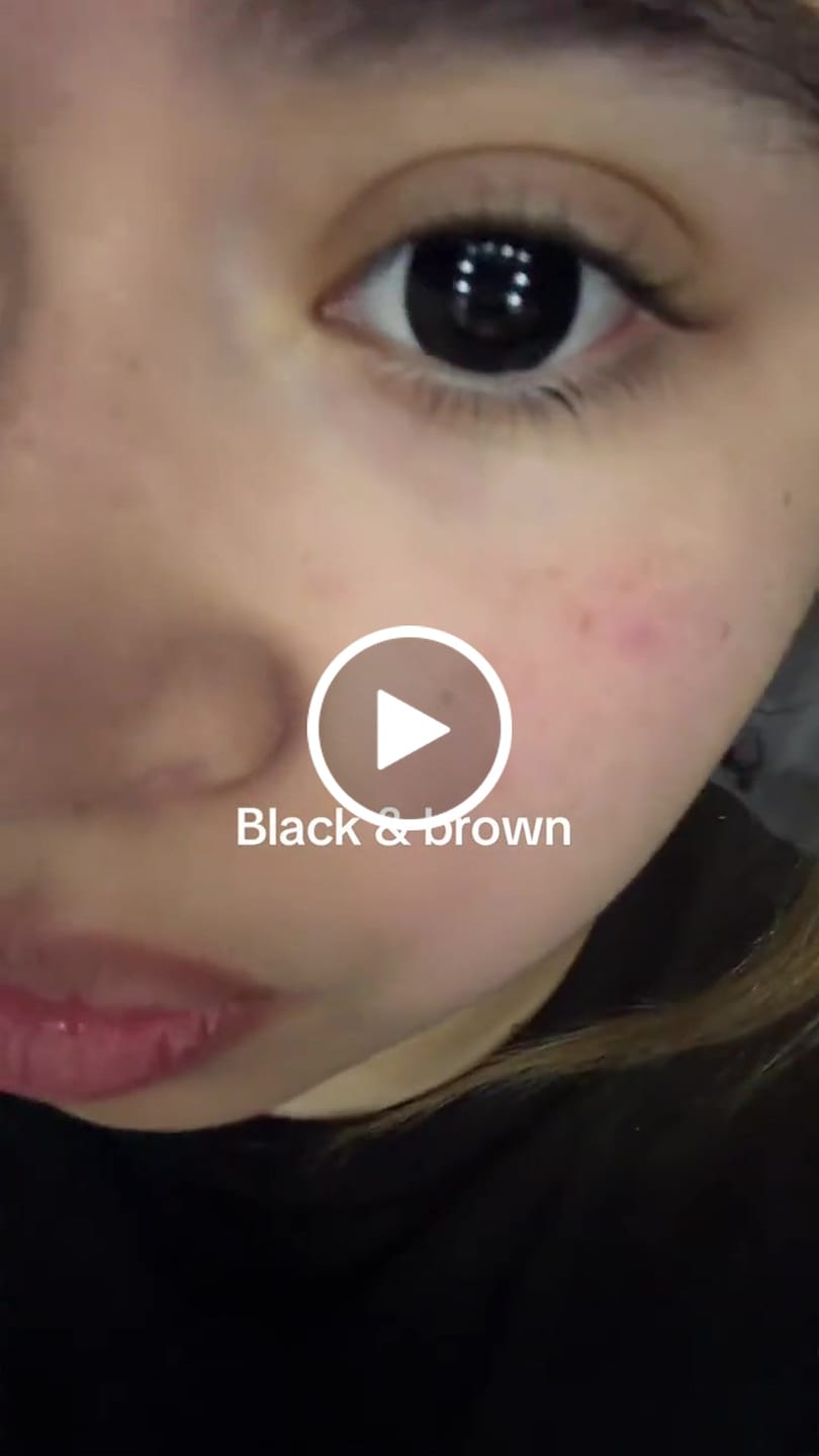 Customer video review of Eyemoody Pure Black | 6 Months, 2 pcs