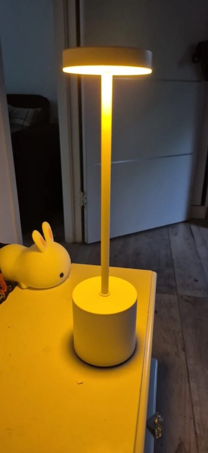 Customer photo review of Lampe à Poser Sans Fil LED Rechargeable, Lampe de Table Tactile Minimaliste à Intensité Variable pour Chevet, Salon et Salle à Manger - Ysaline