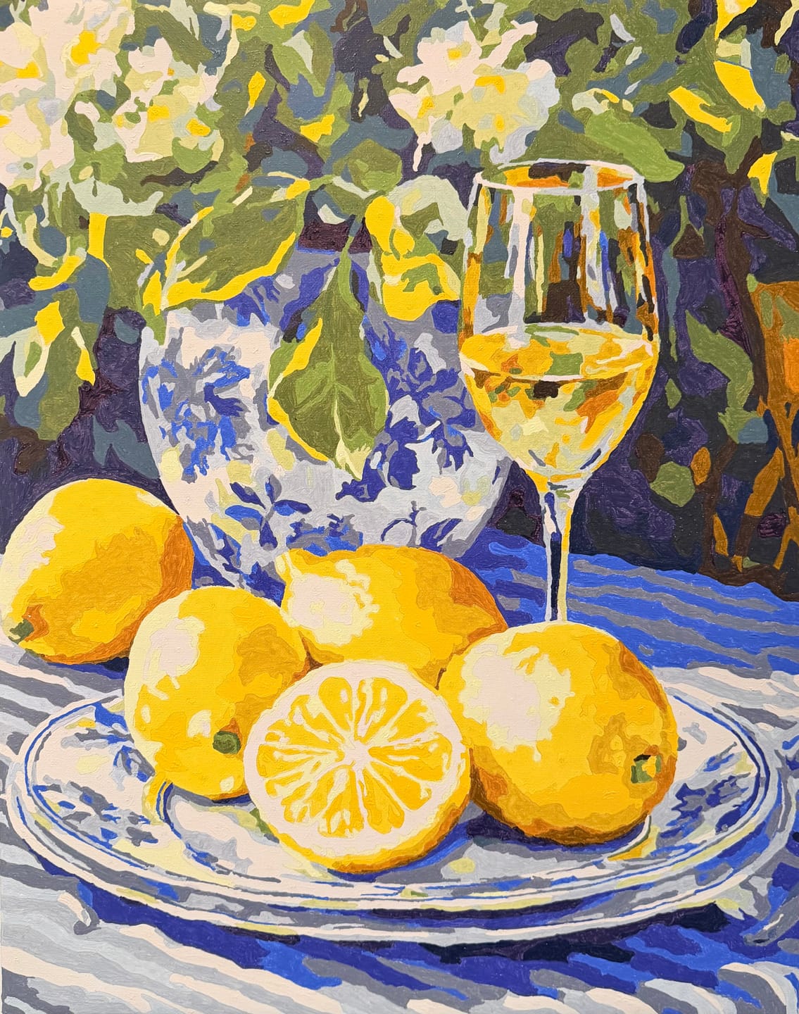 Customer photo review of Lemons and Wine | Paint by Numbers