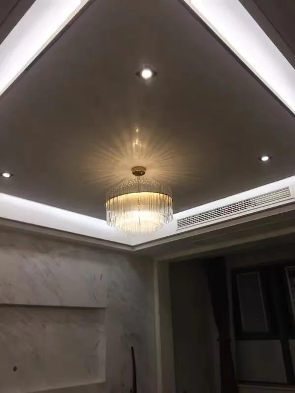 Customer photo review of Glass Rod Cascade Chandelier, Round or Linear, 50–120 cm, LED