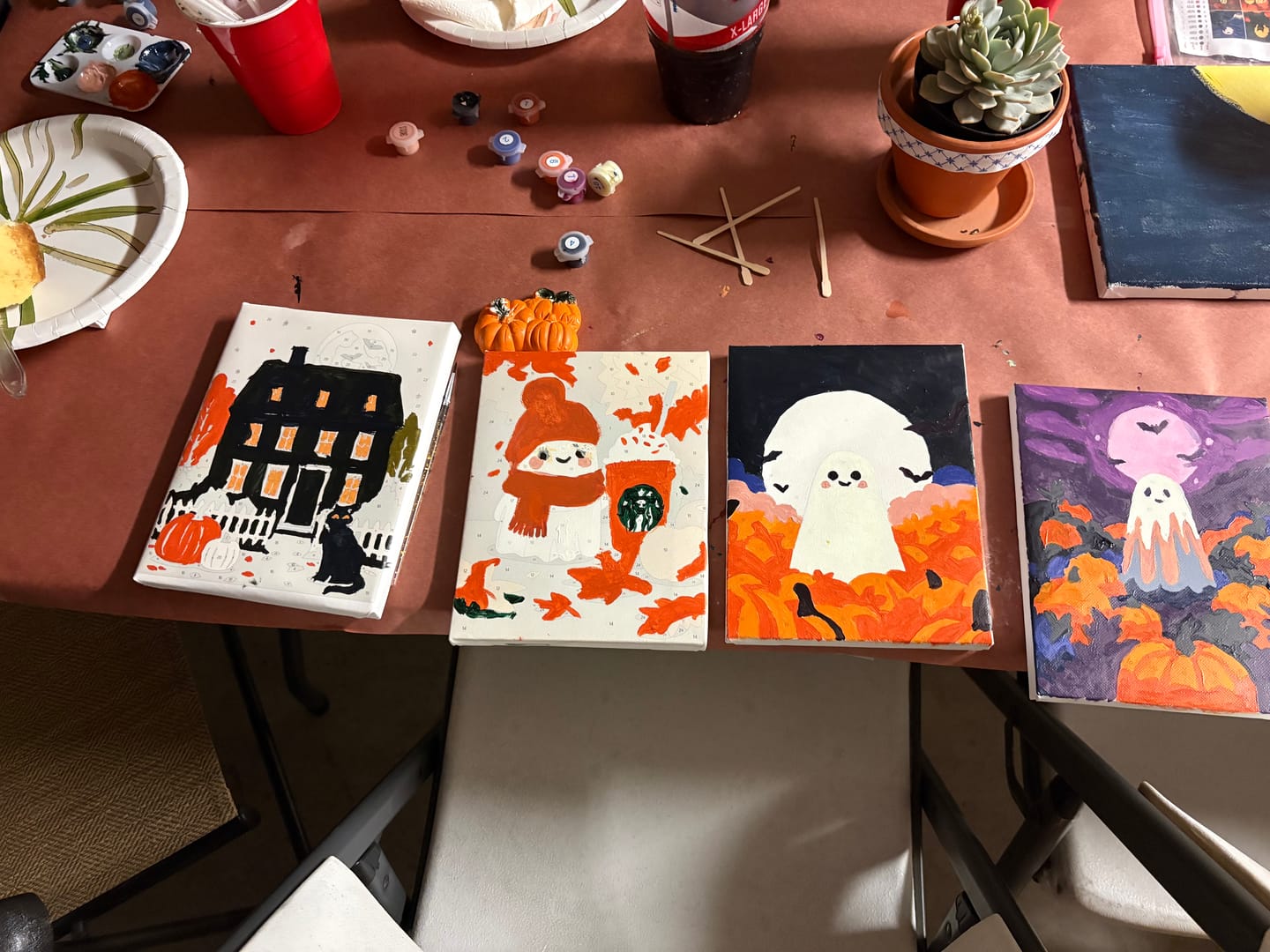 Customer photo review of 6 Mini Paintings - Spooky Autumn Set