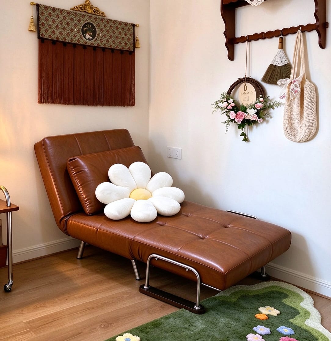 Customer photo review of 3-in-1 Convertible Sleeper Chair — Armchair, Chaise & Single Bed in One