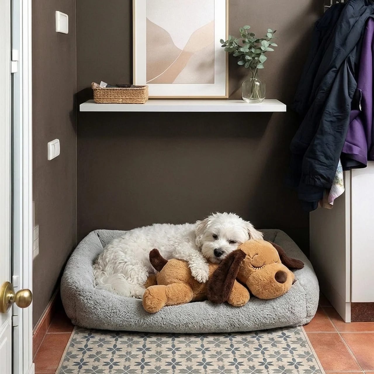 Customer photo review of Heartbeat Pup – Your Dog's Bedtime Buddy