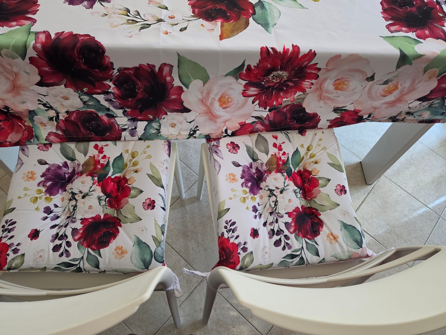 Customer photo review of Cuscini per Sedie Coprisedia 6 Pezzi Floreale-07