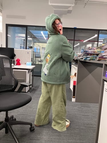 Customer photo review of Oversized Fit Teddy Unisex Hoodie