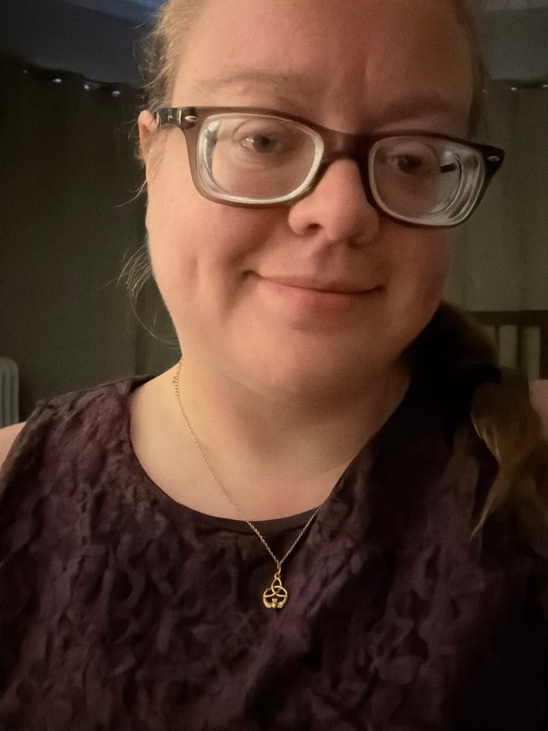 Customer photo review of Trinity Claddagh Necklace