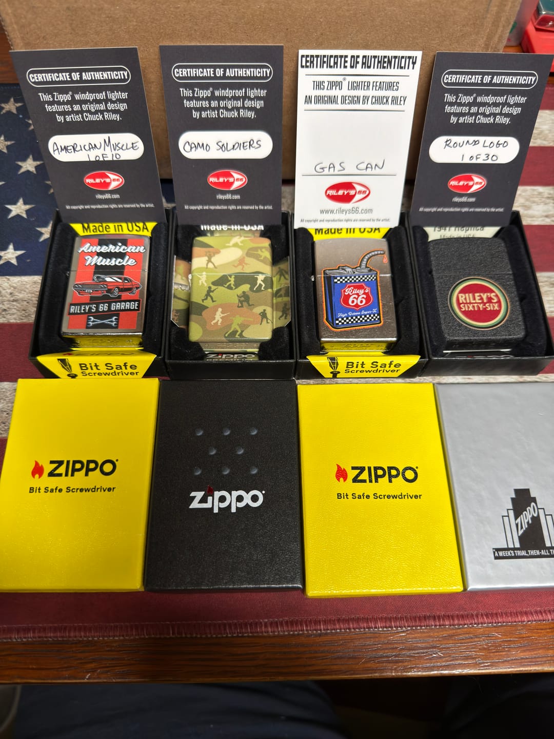 Customer photo review of Round Logo Zippo Lighter - Only 30 Made - Riley's 66 Original Artwork