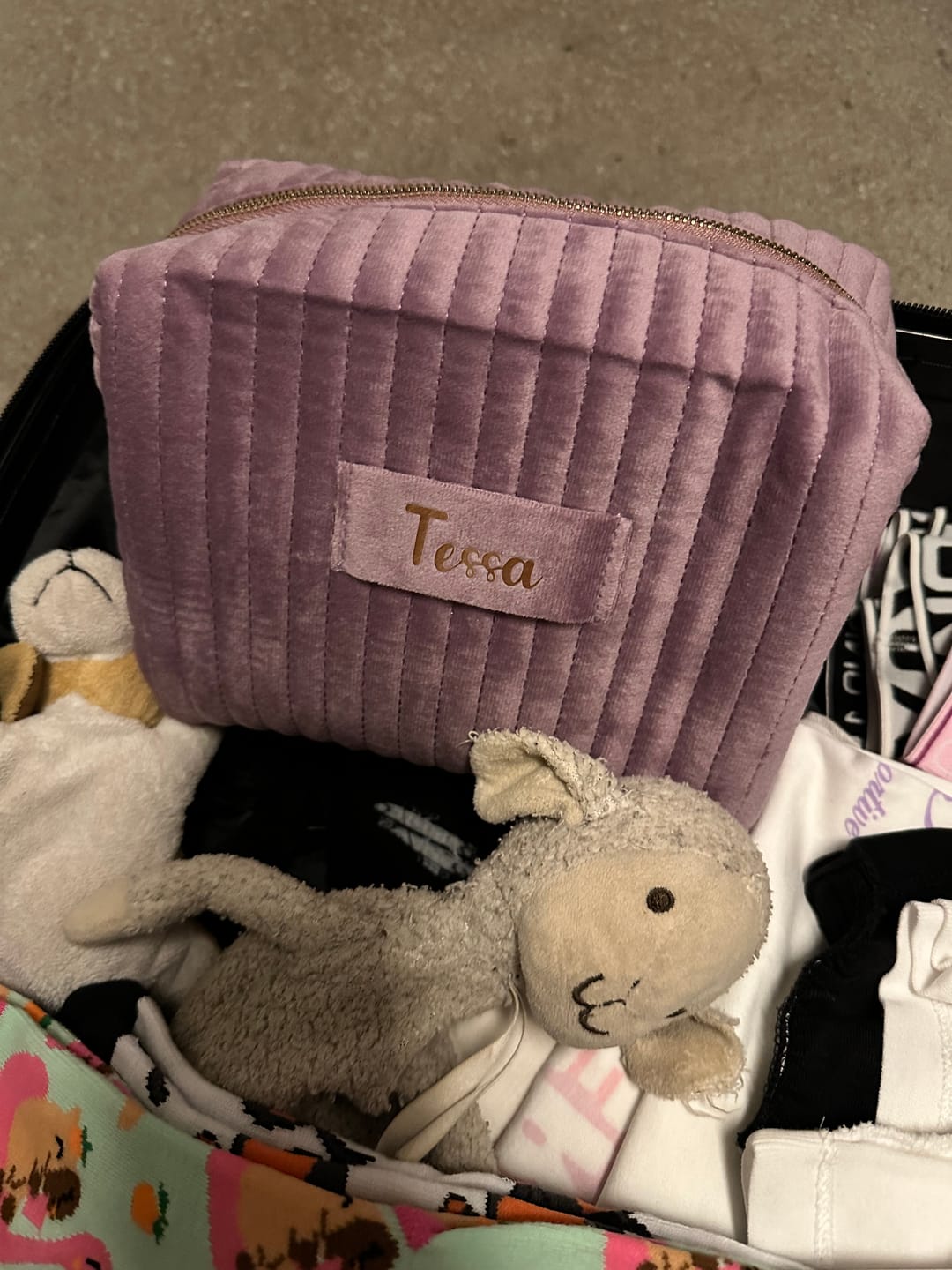 Customer photo review of Beauty - Gepersonaliseerd make-up tasje van premium fluweel