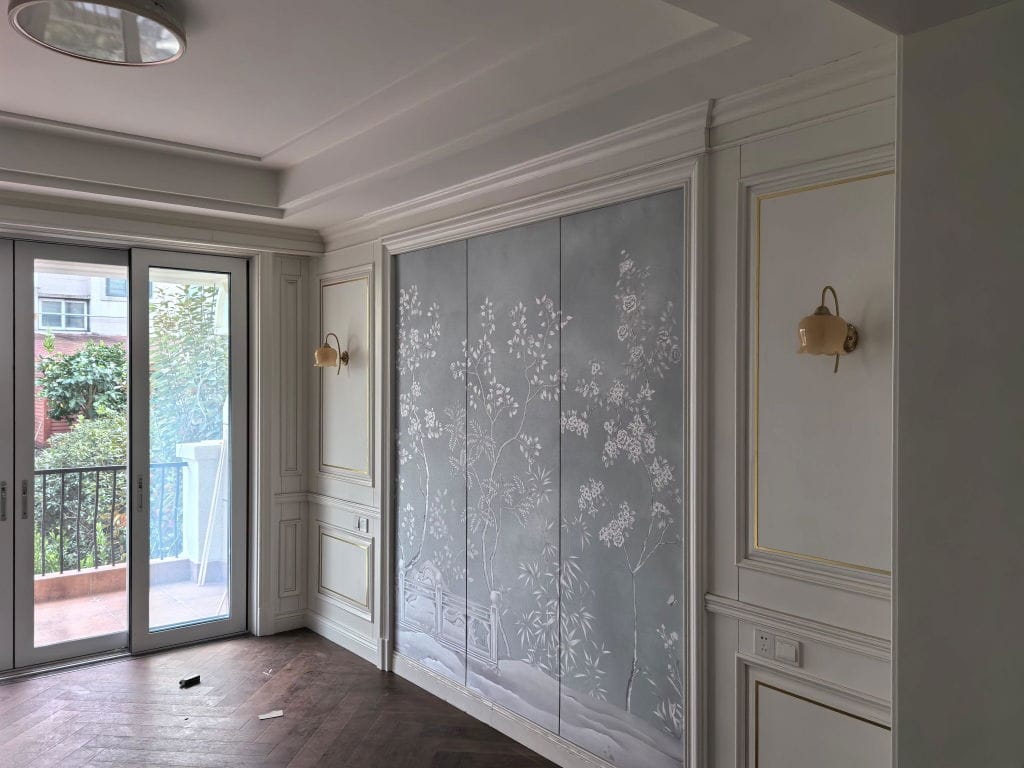 Customer photo review of Gold Brass Orchid Wall Light, Wall Sconce, Beige Resin Flowers