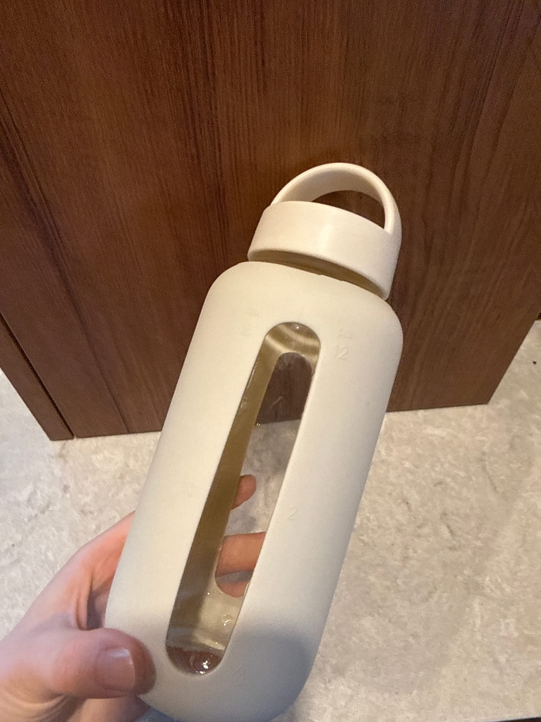 Customer photo review of Glass Hydration Bottle | 800mL
