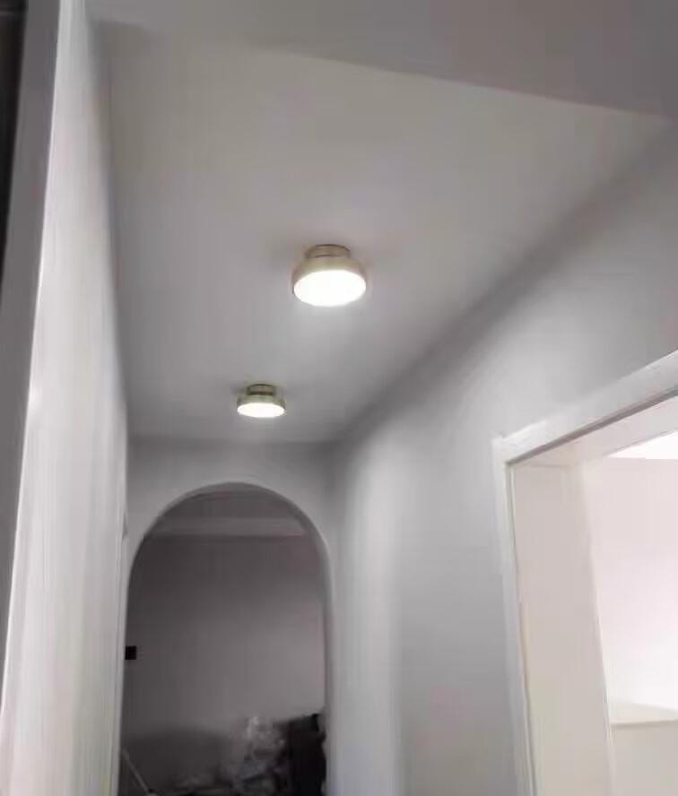 Customer photo review of Brass Ceiling Light, Head Rotates 45°, Integrated LED