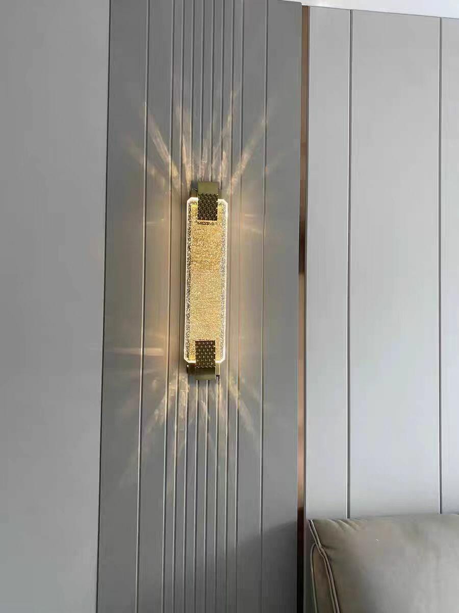 Customer photo review of Bubble Crystal Wall Light, Rose Gold Wall Sconce, Integrated LED