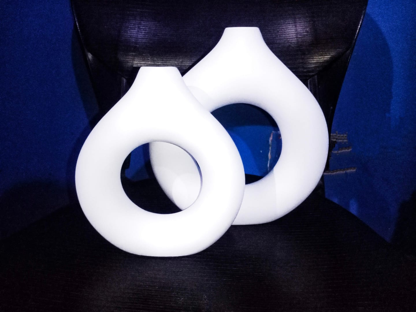 Customer photo review of White Donut Bud Vase Set of 2