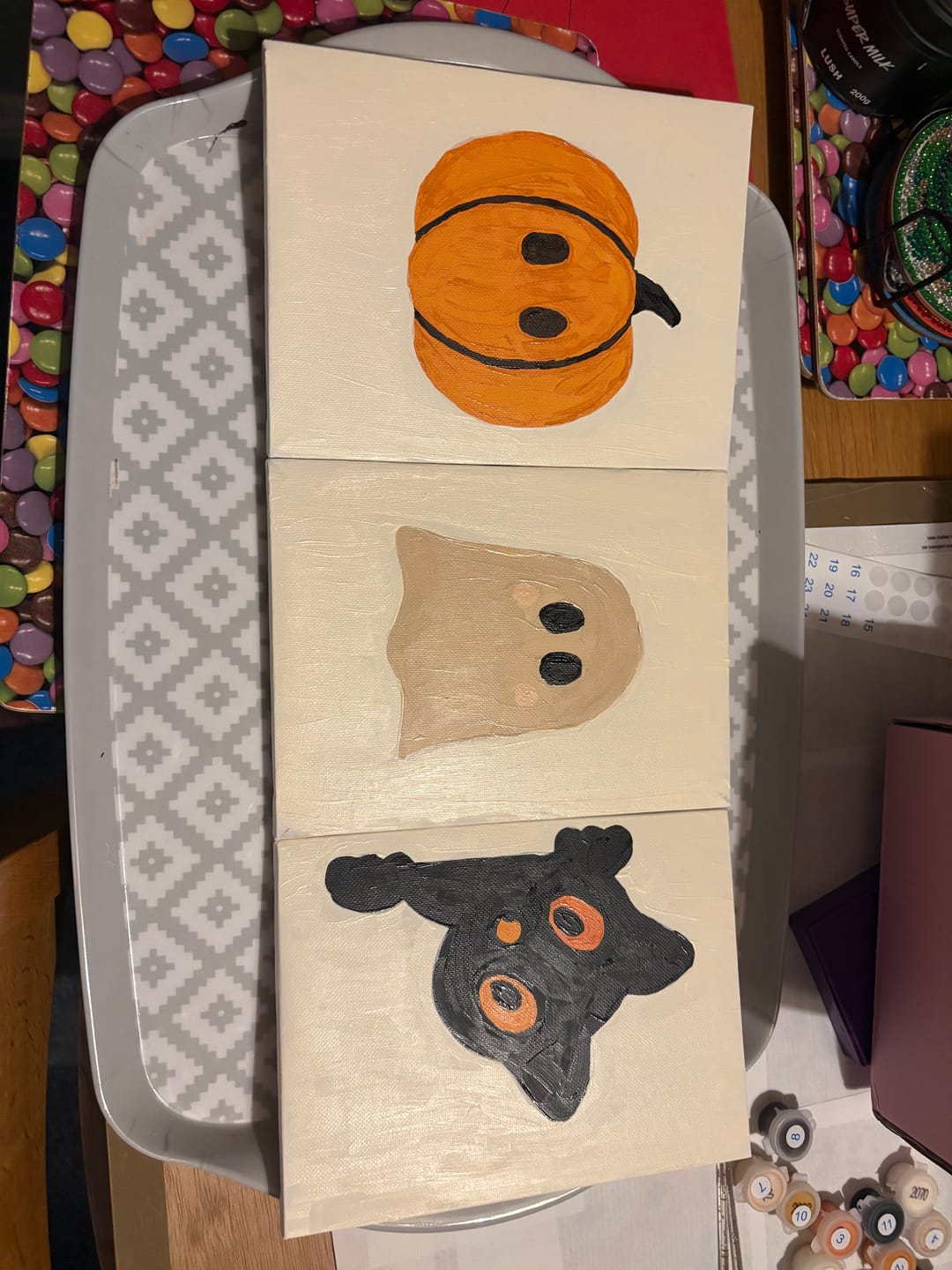 Customer photo review of 6 Mini Paintings - Halloween Set