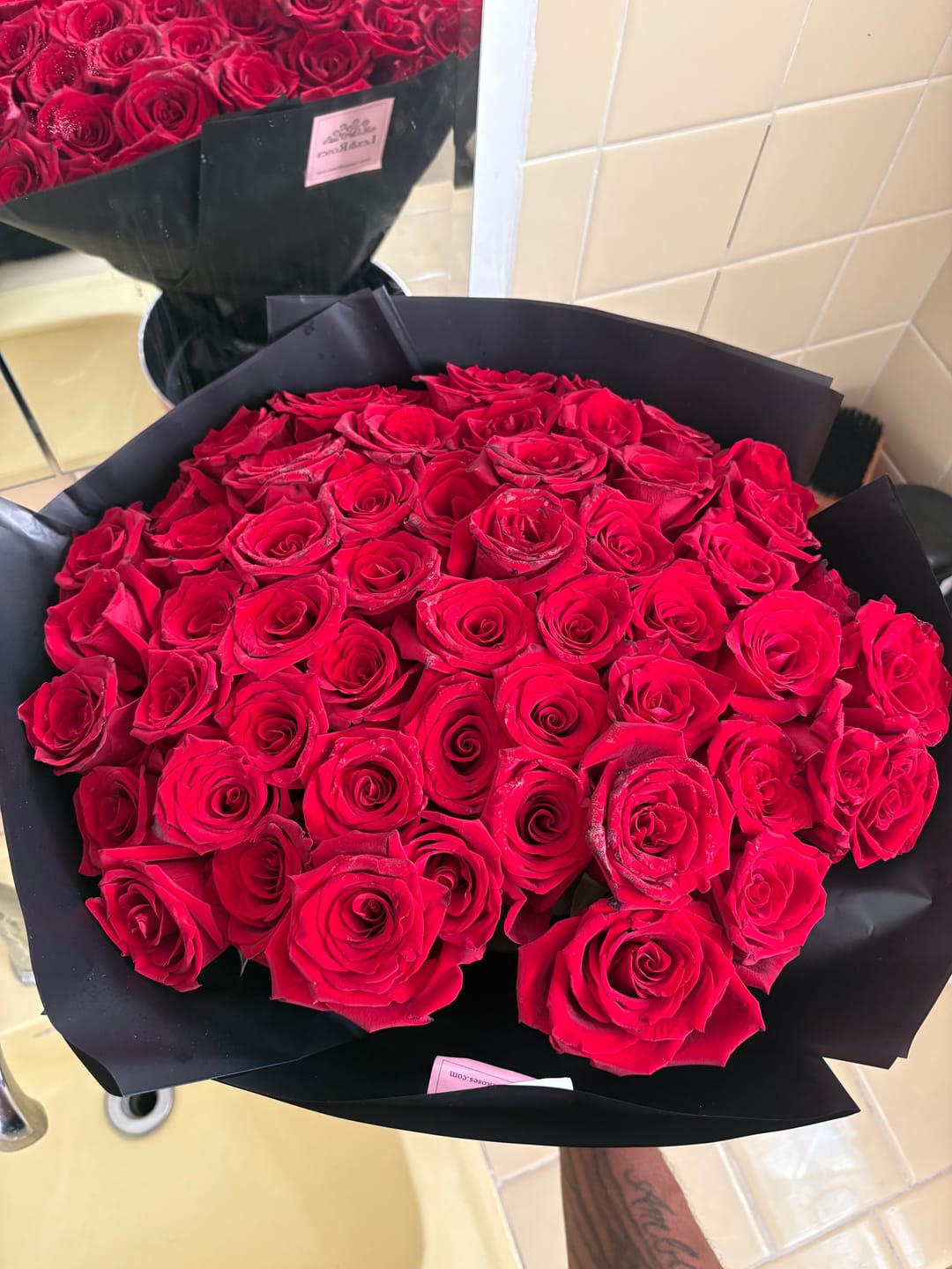 Customer photo review of Red Rose Bouquet