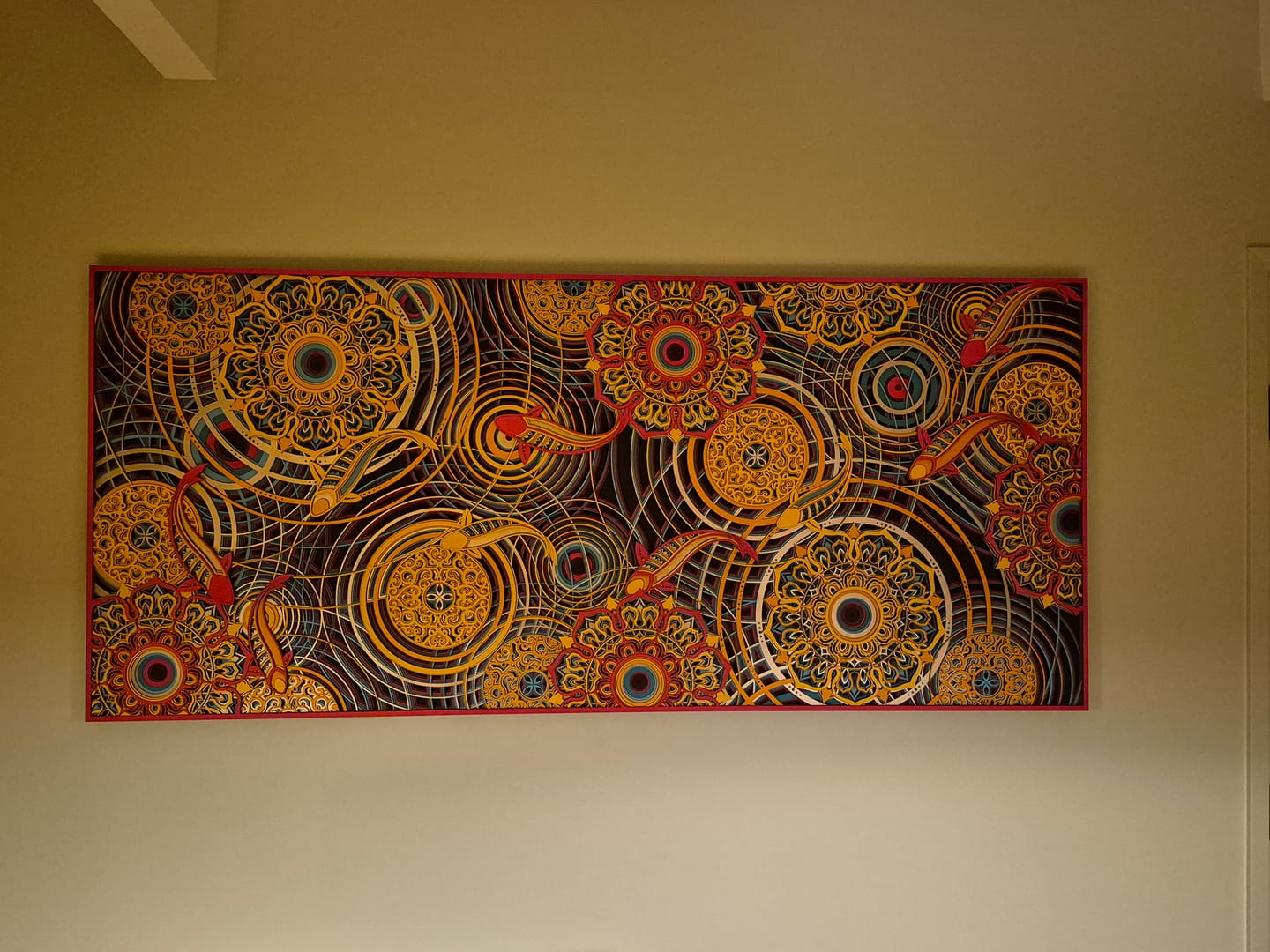 Customer photo review of Koi Multilayer Wood Wall Art