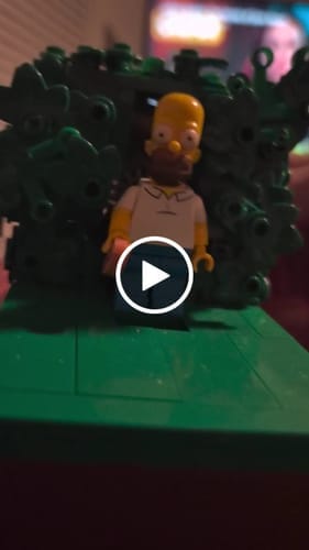 Customer photo review of Buildable Homer in the Bushes Display Set