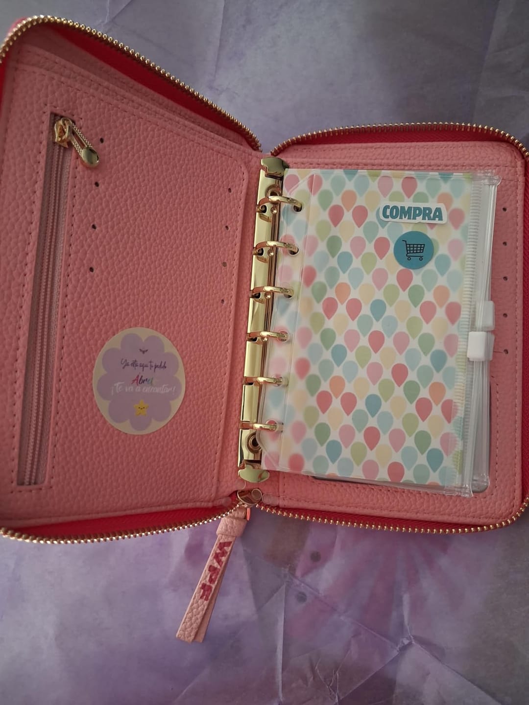 Customer photo review of Libreta de ahorro A7 con cremallera