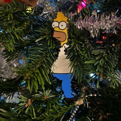 Customer photo review of Homer Hanging Christmas Tree Decoration