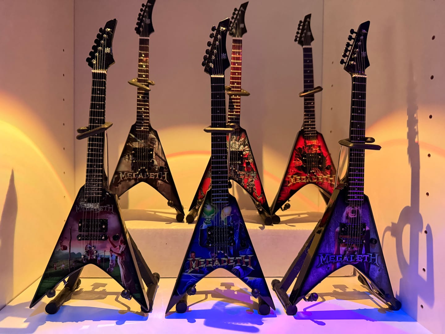 Customer photo review of Megadeth Dystopia Collectible Miniature Guitar