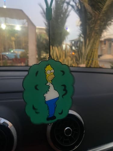 Customer photo review of Homer Car Mirror Hanging