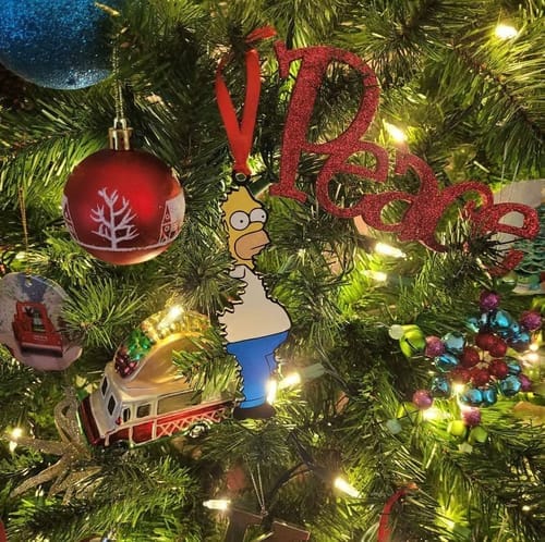 Customer photo review of Homer Hanging Christmas Tree Decoration