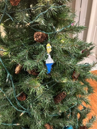 Customer photo review of Homer Hanging Christmas Tree Decoration