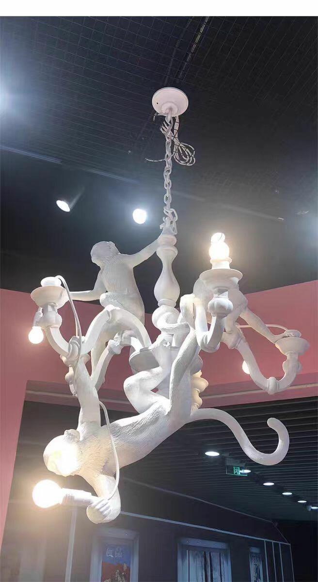 Customer photo review of Monkey Chandelier, Resin Monkeys on Metal Frame, Damp Rated, 80 cm