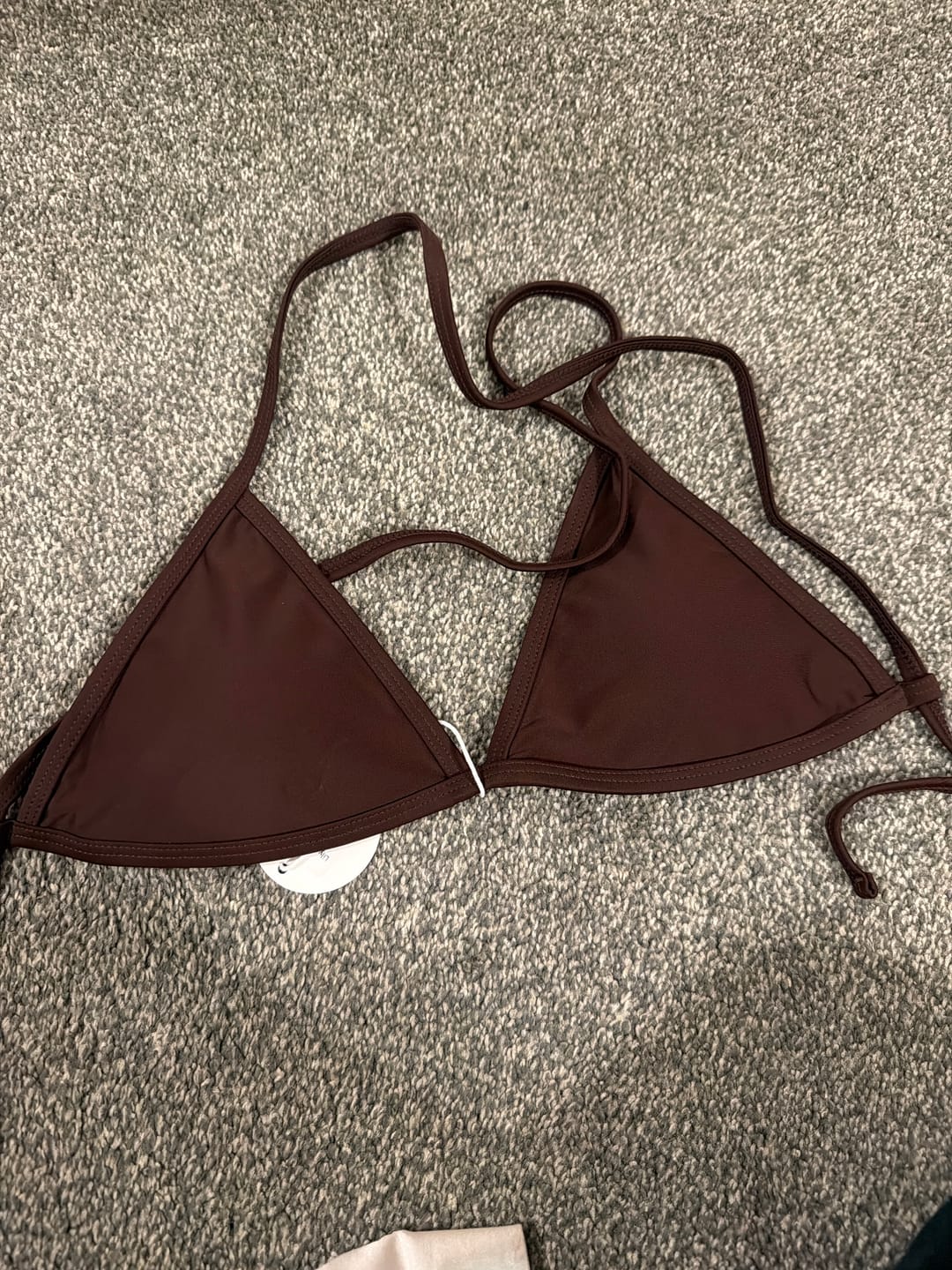 Customer photo review of LILY Cacao Minimal Triangle Top