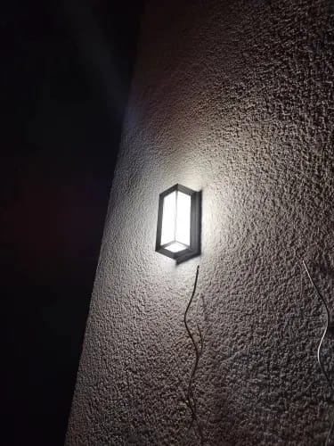 Customer photo review of Die-Cast Outdoor Wall Light, Black Wall Sconce, IP65, Optional Sensor