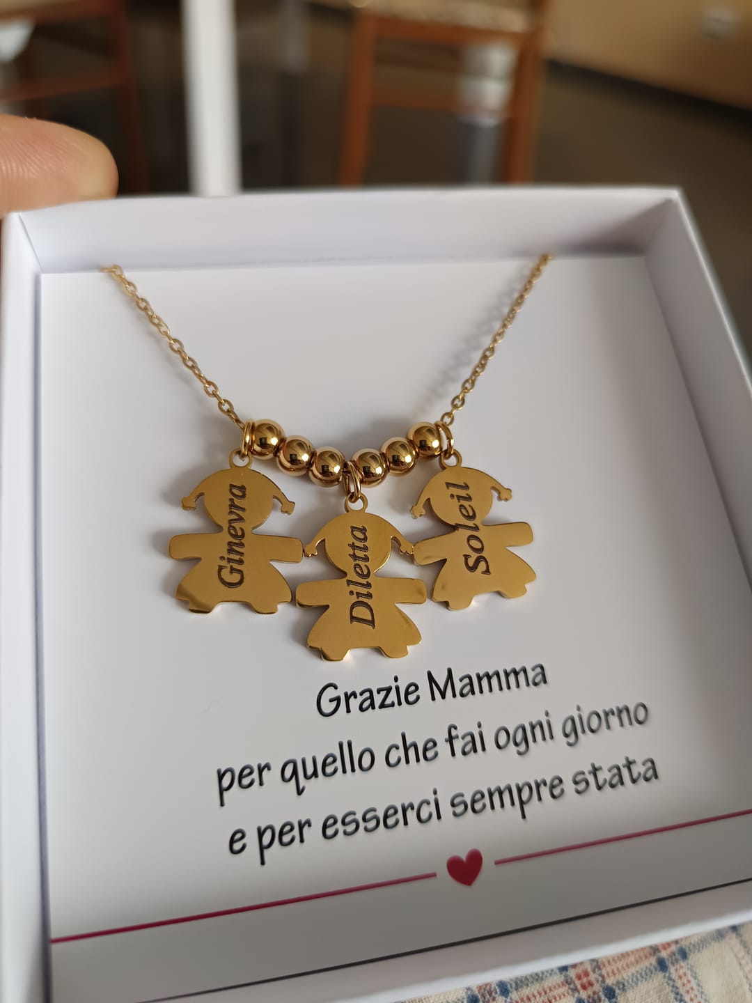 Customer photo review of Collana con bambini - I Miei Tesori