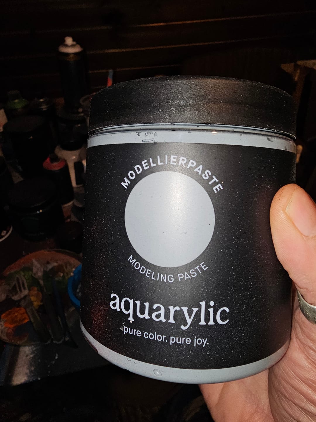 Customer photo review of Modellierpaste Glatt Taubenblau