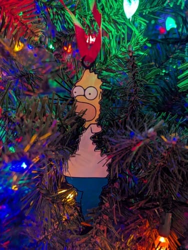 Customer photo review of Homer Hanging Christmas Tree Decoration