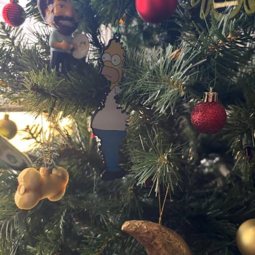 Customer photo review of Homer Hanging Christmas Tree Decoration