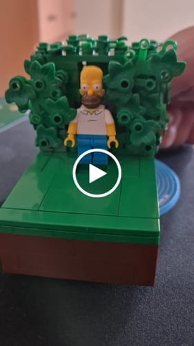 Customer photo review of Buildable Homer in the Bushes Display Set