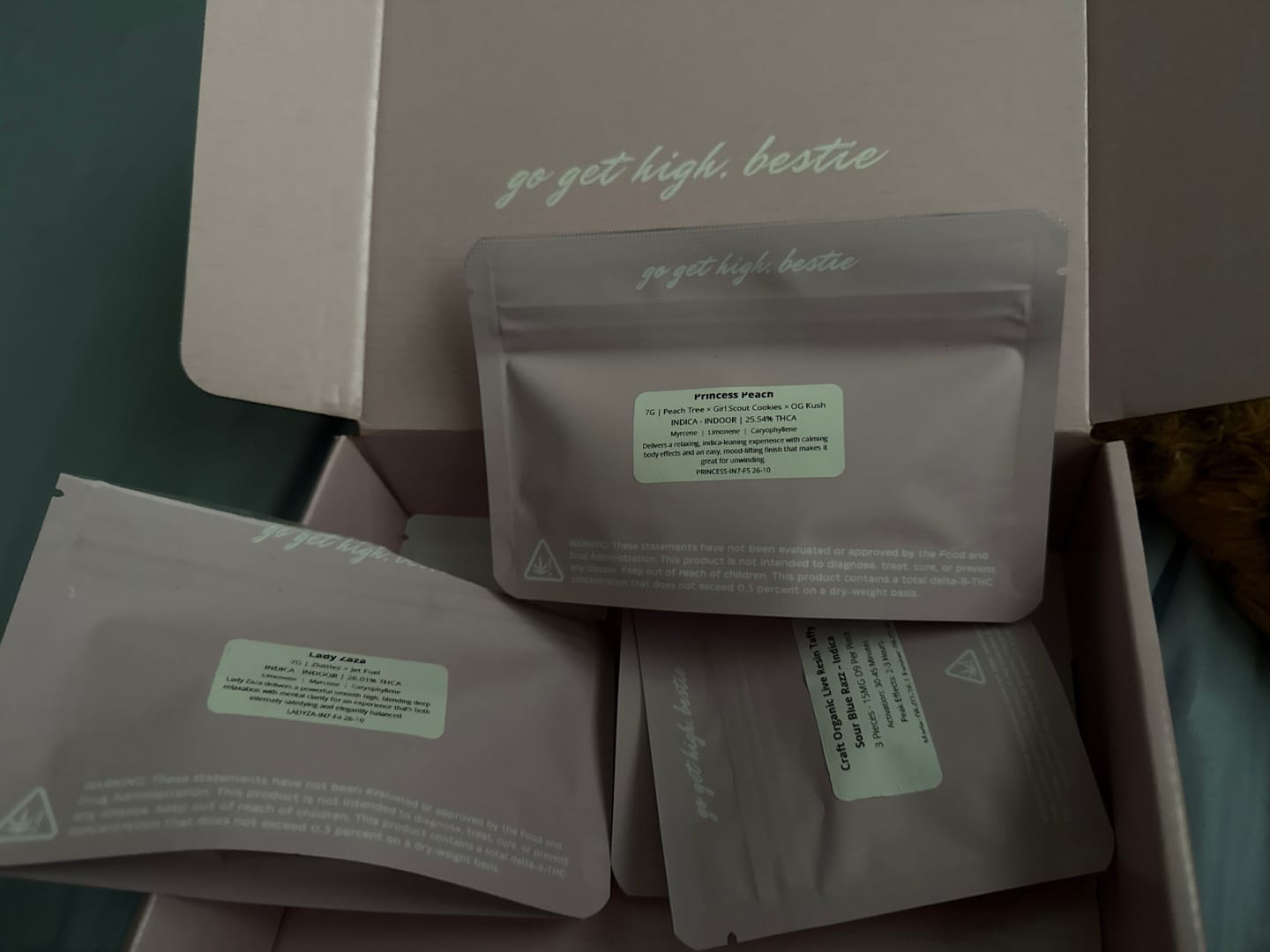 Customer photo review of The Bestie Behavior Box — em.hashh × August Cannabis Club