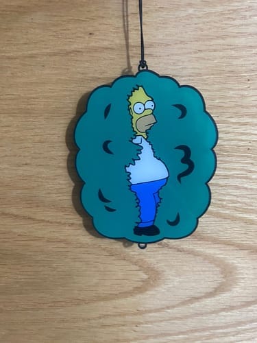 Customer photo review of Homer Car Mirror Hanging