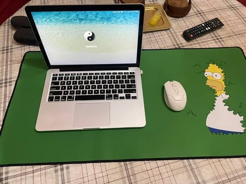 Customer photo review of Homer Desk Mat