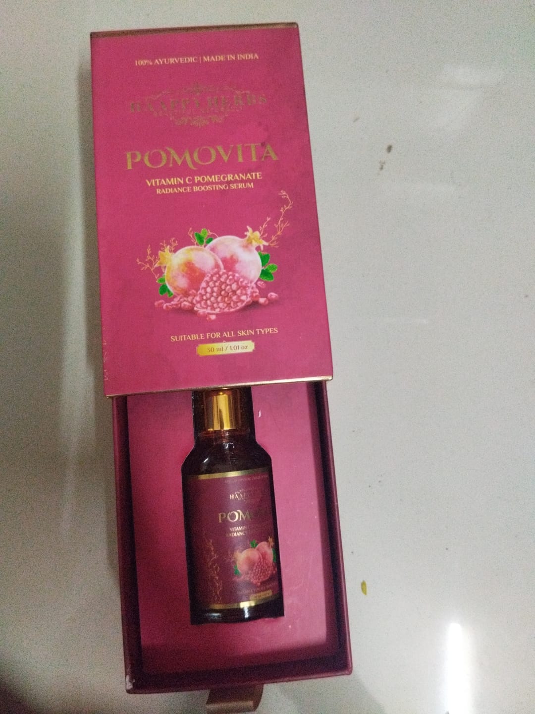 Customer photo review of Pomovita Vitamin C Radiance Boosting Serum