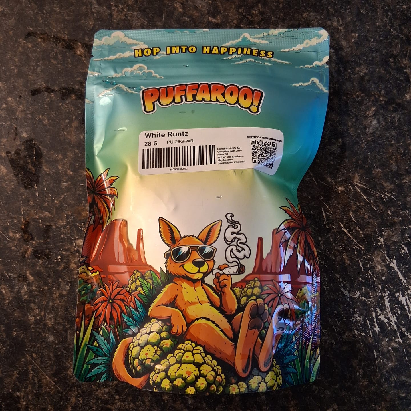 Customer photo review of Puffaroo - White Runtz - 28 Grams - Indica