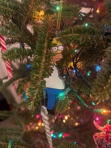 Customer photo review of Homer Hanging Christmas Tree Decoration
