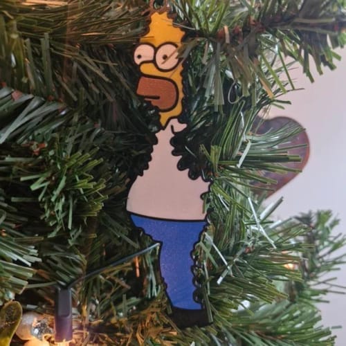 Customer photo review of Homer Hanging Christmas Tree Decoration