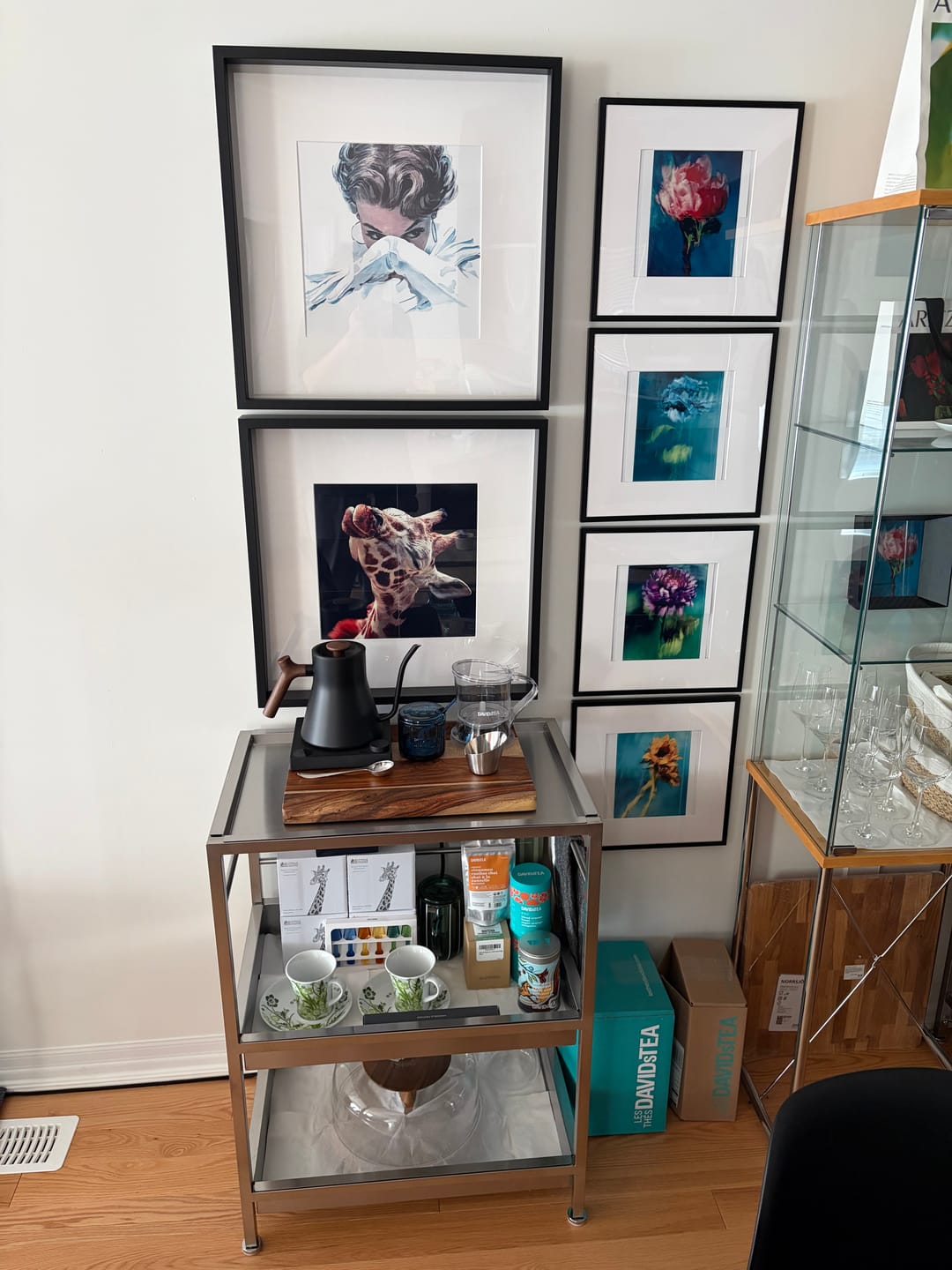 Customer photo review of Painted Stripe Coloured Glass Nordic Mug