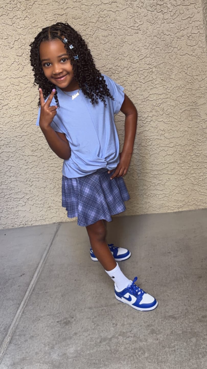 Customer photo review of Kids Custom Name Necklace w/ Cuban Chain
