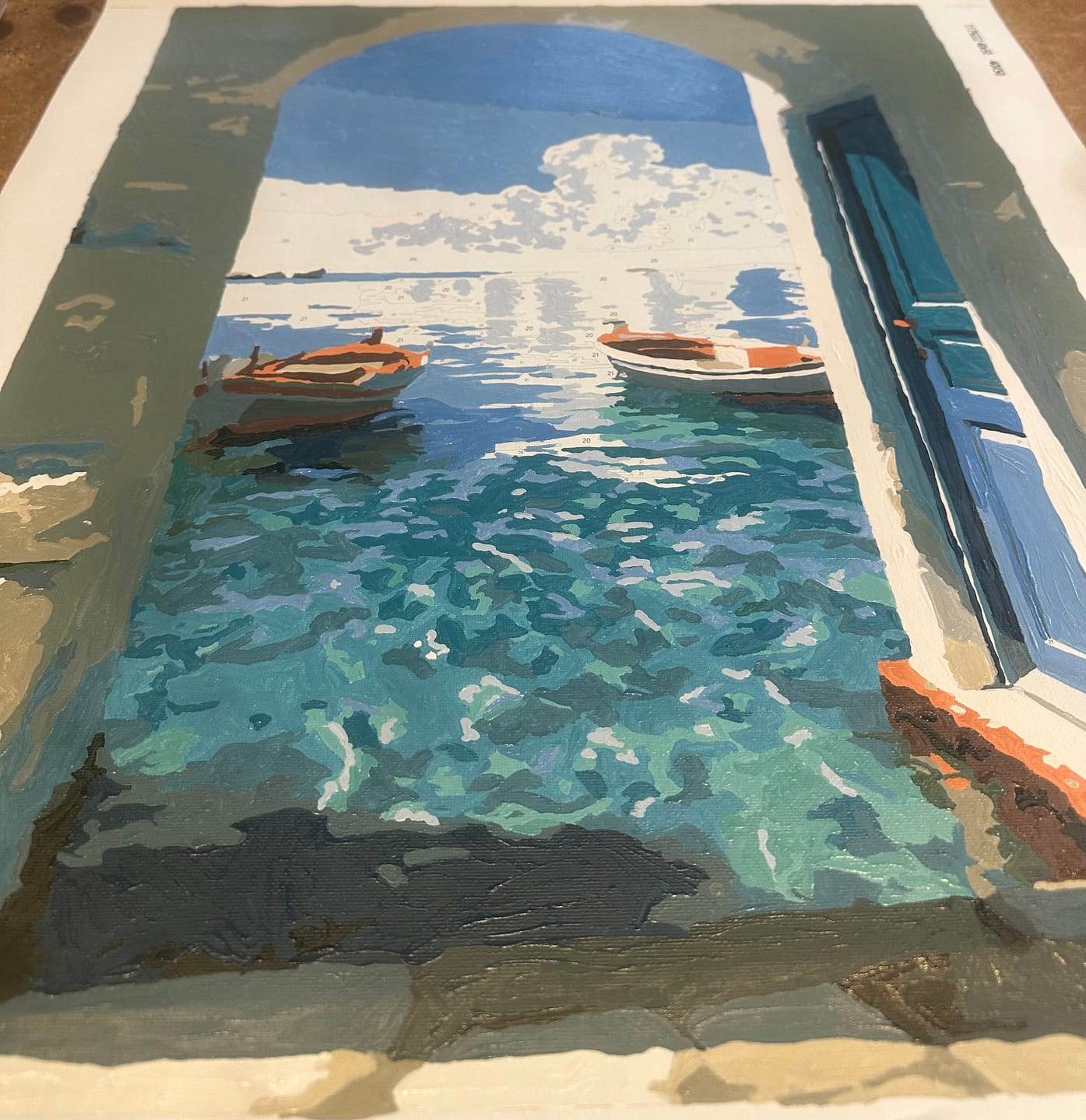 Customer photo review of Mediterranean Doorway | Paint by Number