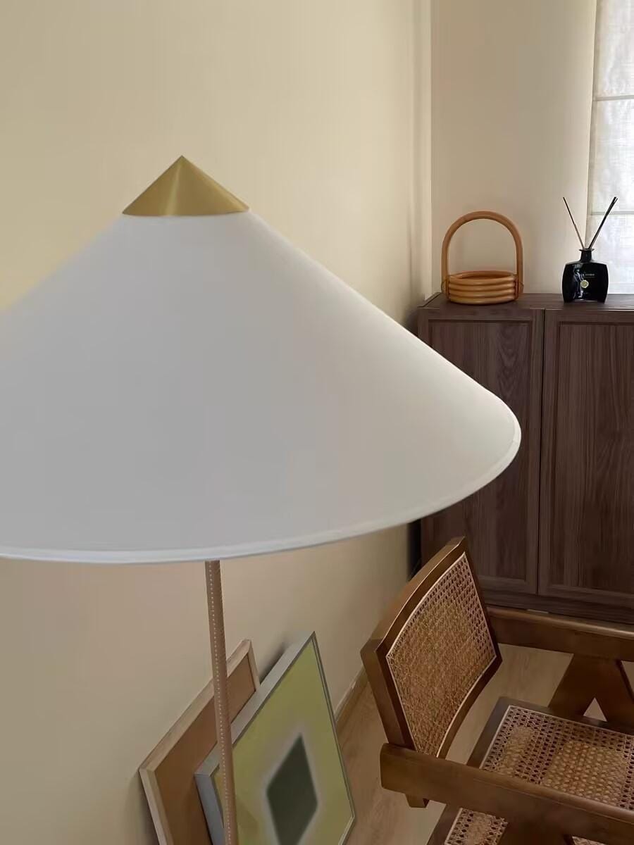 Customer photo review of Conical Shade Floor Lamp, Brass Stem, 64 cm Wide, Plug In